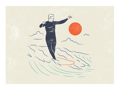 Cross Step branding color colorful colour colours design illustraion illustration simple sunset surf surfing t shirt design t shirt illustration vector