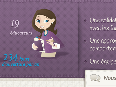 Autrepar illustration for website IV book education mum purple webdesign website