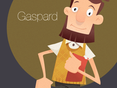 Gaspard book character design illustration man people