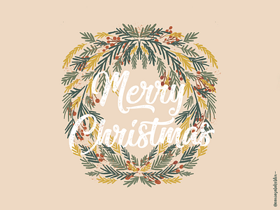 Merry Christmas Eve 🎅🎄 eve flat illustration illustration illustration art merrychristmas plants typo warm colors