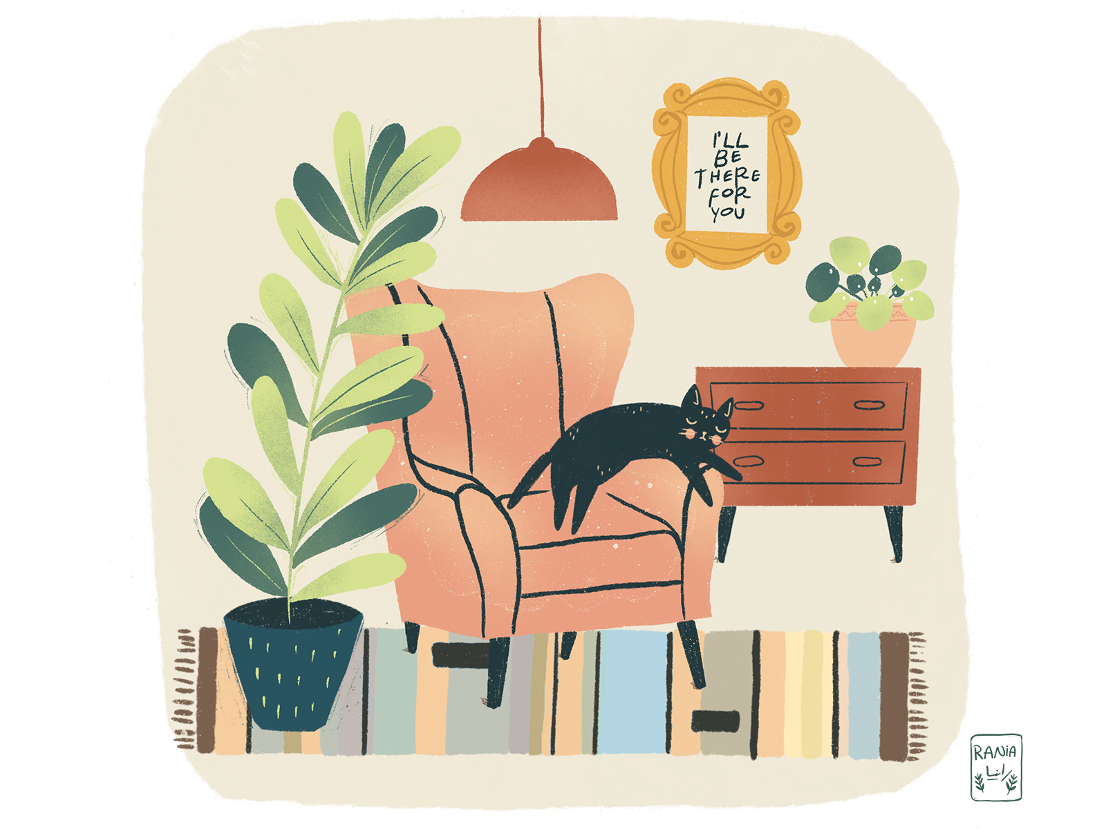 Sofa, Cat, And Plants 🌱 🏡 by Rania Younis on Dribbble