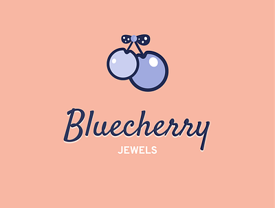 Bluecherry blue cherry color design flat graphicdesign illustration illustrator jewels logo vector