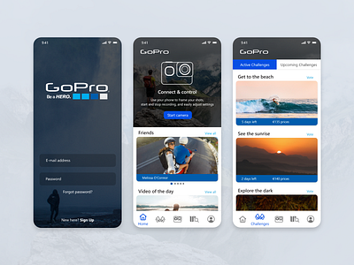 GoPro app - UI/UX redesign app apple gopro interaction design ios redesign ui ux