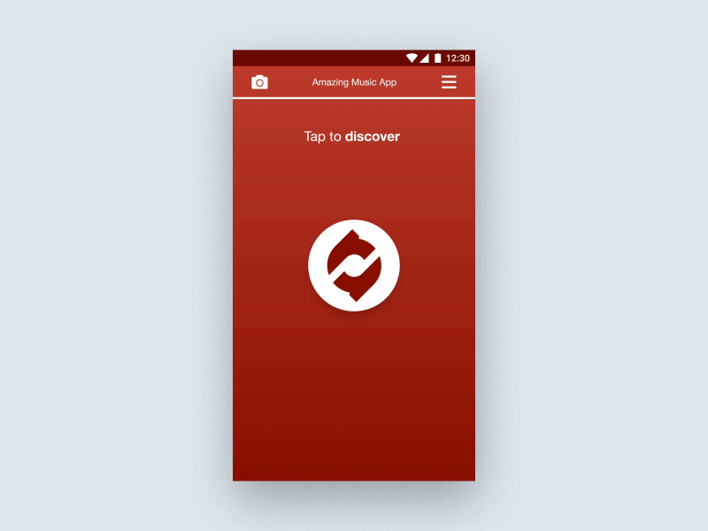 Interactions - Music Identifier app interaction design protopie prototype ux design