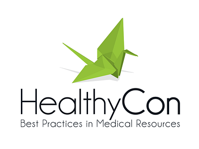 Healthycon bird clean grean logo logotype origami