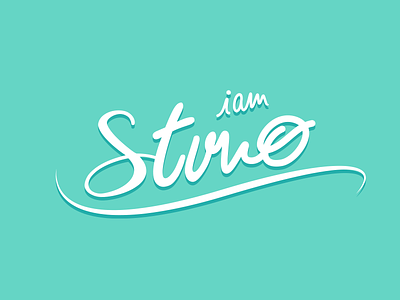 I am Stvno handwritten identity logo