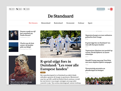 De Standaard Belgian Newspaper Website Redesign belgian belgium news newspaper newspapers portal redesign