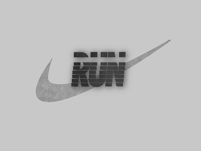 Run logo graphic design lettering logo logo design logotype nike logo procreate
