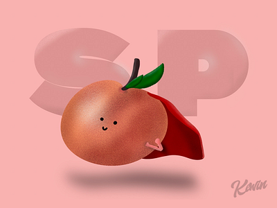 Super peach 🍑 design draw inspiration drawing graphic design illustration illustrator peach procreate