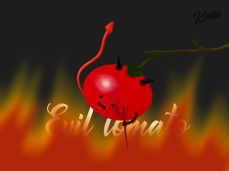 Evil tomato by Kewin on Dribbble