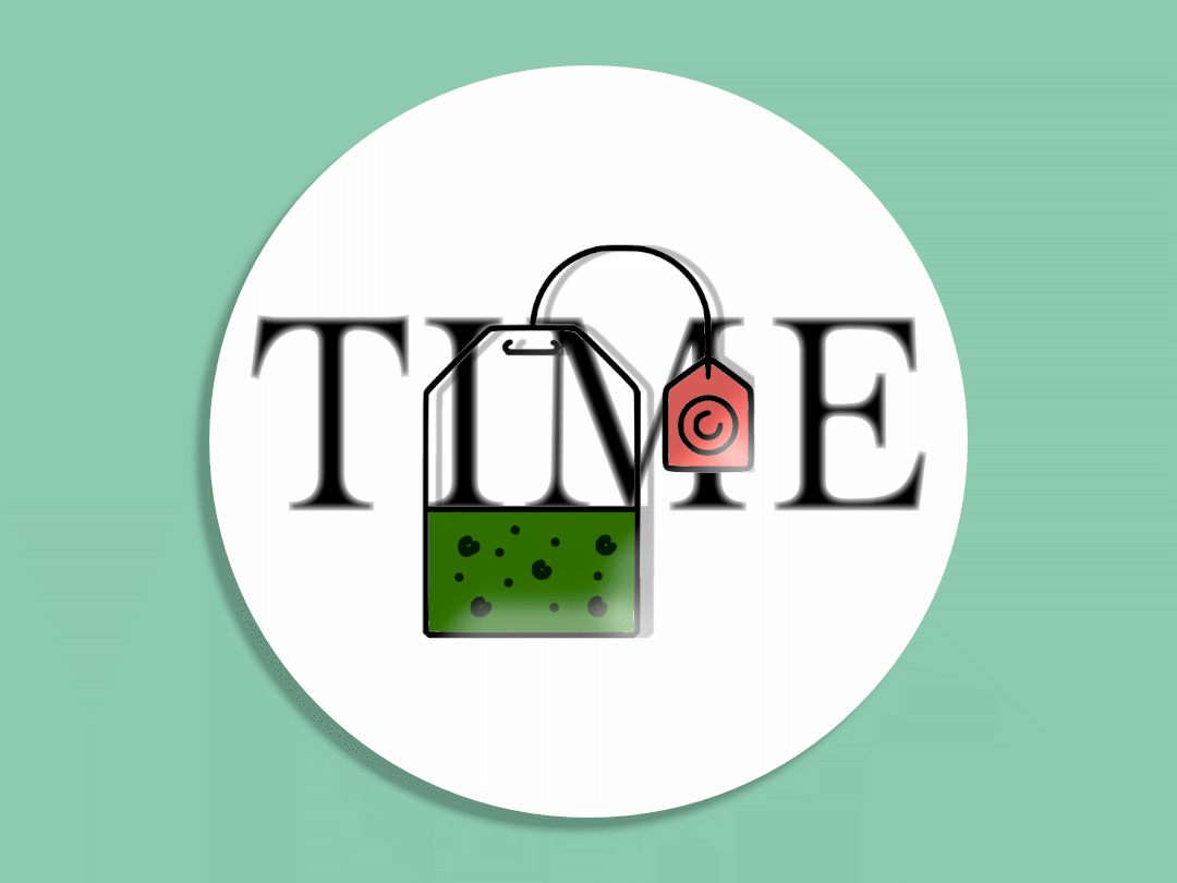 T-TIME logo tea bag tea logo