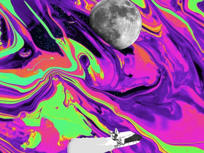The Final Frontier acid apparel colourful design iridescent liquid moon phonecase poster poster a day redbubble space spaceship trippy