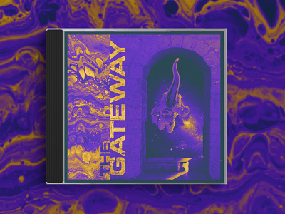 The Gateway acid album album art album artwork album cover album cover design branding design drugs duotone liquid space spaceman trippy