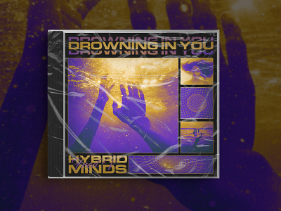 Drowning In You - Hybrid minds & Fred V - Cover design acid album art album artwork album cover colourful cover cover art cover artwork cover design design duotone liquid trippy