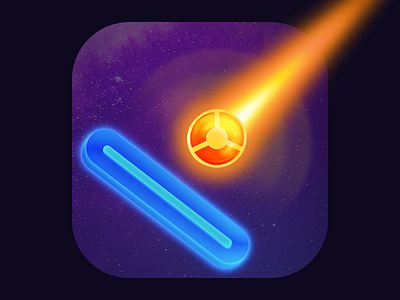 Space Ball Galactic Clash App Icon app ball bar design game icon illustration logo meteor puck space