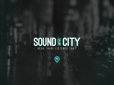 Sound of the City Logotype (2x) logotype map marker music particles sound