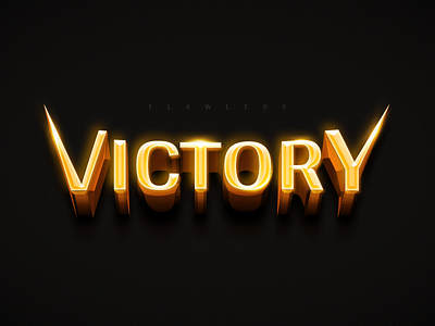 Victory app game golden identity logo rpg typogaphy victory