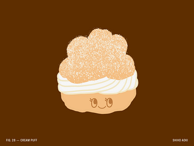 100 Day Project — Day 28 100dayproject creampuff editorialillustration foodart foodillustration foodillustrator illustration illustrator pastry procreate