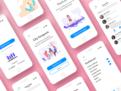City Hangouts ui ui design