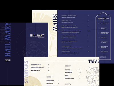 Hail Mary! Menu Concept graphicdesign illustrator layout menu menu design
