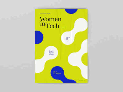 Moving Poster Practice — Women in Tech illustration moving poster poster tech women