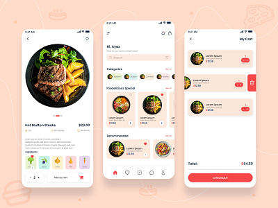 Foodiezone - Food Delivery Mobile App app branding design graphic design typography ui ux