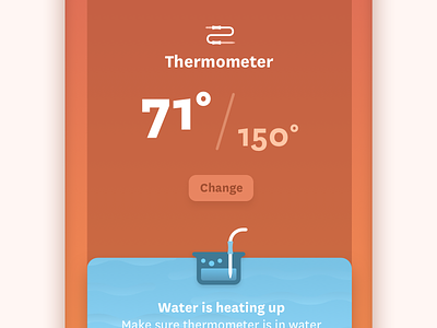 Temp! app cook food heat hot ios temperature thermometer ui ux water