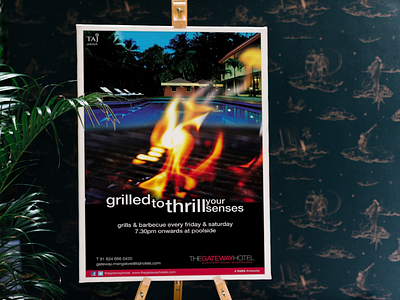 Poster design for The Gateway Hotel bbq copy copywriting food graphic graphic design grill poetshri poster poster art print typography