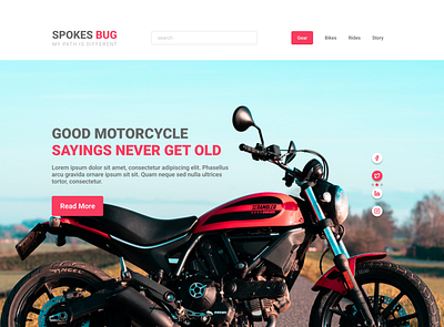 UI/UX DESIGN. Motorcycle store website. graphic design landing page ui uiux design ux web ui design