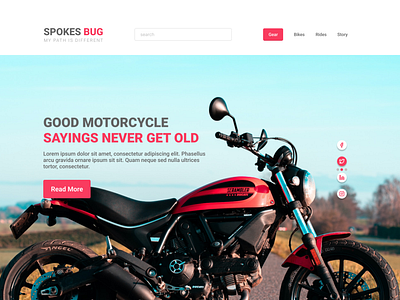 UI/UX DESIGN. Motorcycle store website.