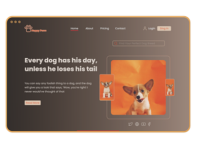 Ui/Ux Design. Pet shop website.