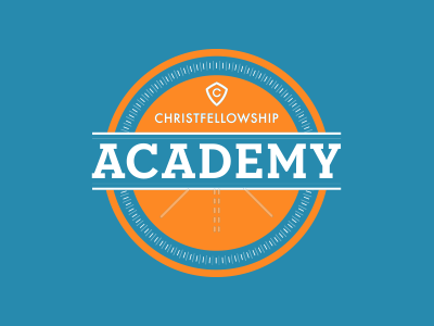 Christ Fellowship Academy Internal Identity clean design graphic identity logo orange school teal