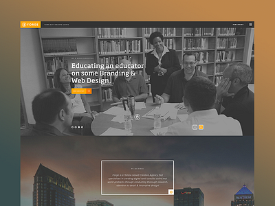 Forge Agency Website agency creative agency desktop forge orange responsive slider tampa ui user experience user interface ux