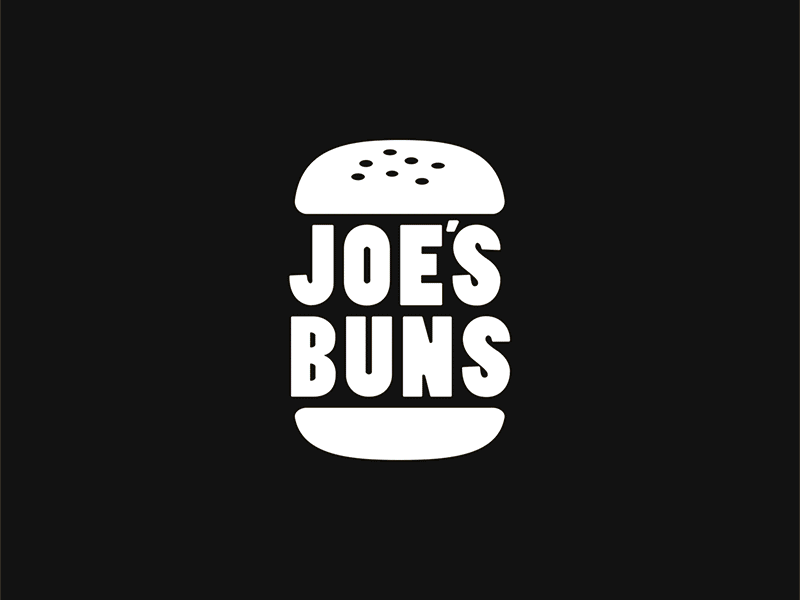Joe's Buns Identity brand burger food truck identity logo sandwich