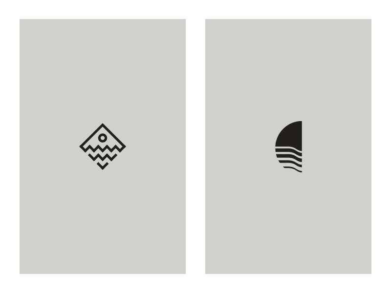 Left or right? branding identity logo river