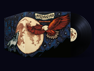 Svartanatt - Starry Eagle Eye art eagle pencil photoshop rock t shirt design vinyl