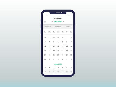 Calendar 2d design adobe xd calendar calendar app calendar design calendar ui daily 100 challenge daily ui dailyui design ui uidesign ux vector