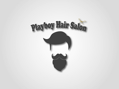 Playboy Hair Salon Logo art brand brand identity branding business card design flat graphic graphic design icon identity illustration illustrator le designs logo logo design minimal photoshop typography vector