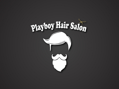 Playboy Hair Salon art brand brand identity branding business card design flat graphic graphic design icon identity illustration illustrator le designs logo logo design minimal photoshop typography vector