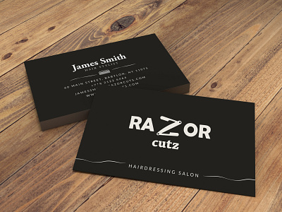 Razor Cuts Business Card art brand brand identity branding business card design flat graphic graphic design icon identity illustration illustrator le designs logo logo design minimal photoshop typography vector