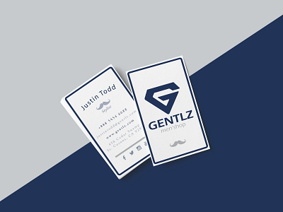 Gentlz Men'shop Business Card art brand brand identity branding business card design flat graphic graphic design icon identity illustration illustrator le designs logo logo design minimal photoshop typography vector