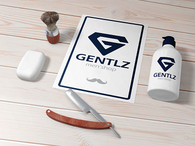 Gentlz Men'shop art brand brand identity branding business card design flat graphic graphic design icon identity illustration illustrator le designs logo logo design minimal photoshop typography vector