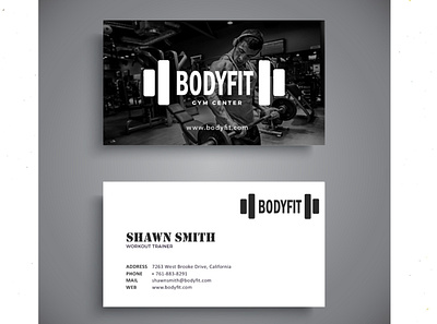 Body Fit Business Card art brand brand identity branding business card design flat graphic graphic design icon identity illustration illustrator le designs logo logo design minimal photoshop typography vector