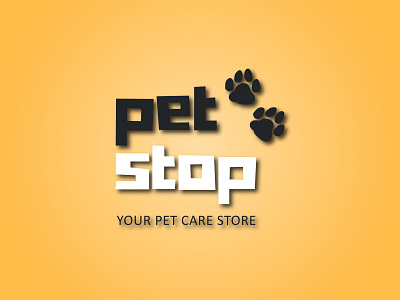 Pet Stop Logo art brand brand identity branding business card design flat graphic graphic design icon identity illustration illustrator le designs logo logo design minimal photoshop typography vector