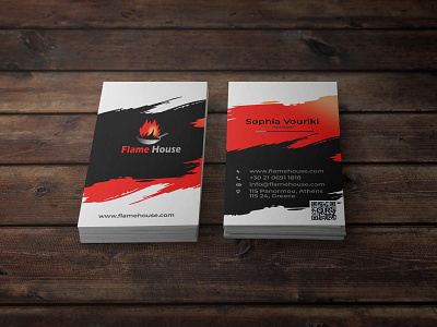 Flame House Business Card art brand brand identity branding business card design flat graphic graphic design icon identity illustration illustrator le designs logo logo design minimal photoshop typography vector
