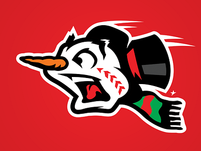 Winter is going, going, gone!!! baseball brand branding design identity illustration logo mascot slavo kiss snowman sport sports vector