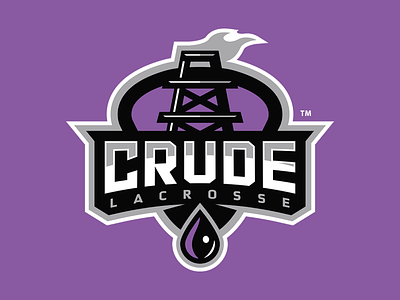 Crude Lacrosse branding crude identity lacrosse logo oilers slavo kiss sport sports sports branding sports design sports logo