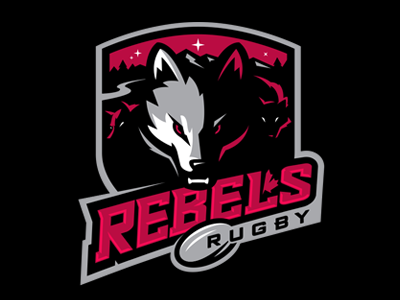 Rebels alberta athletic canada club cold lake identity logo rebel rugby slavo kiss sports wolves