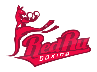 RedRu boxing brand identity kangaroo logo martial arts redru boxing slavo kiss sports