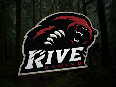 Rive Gaming bear brand bruin esports gaming grizzly identity logo rive gaming slavo kiss